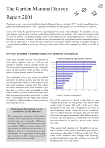 Garden Mammals Survey 2001