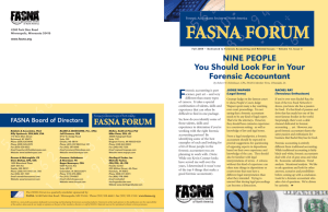 FASNA Forum - Forensic Accountants Society of North America