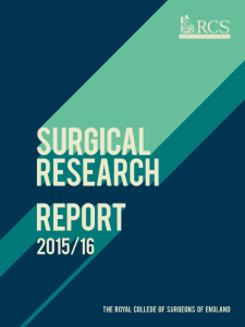 Surgical Research Report 2015-16 - The Royal College of Surgeons