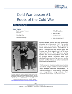 Cold War Lesson #1: Roots of the Cold War
