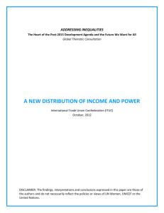 a new distribution of income and power