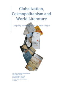 Globalization, Cosmopolitanism and World Literature