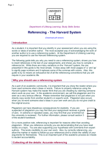 Referencing - The Harvard System