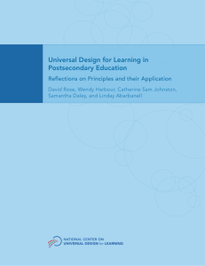 Universal Design for Learning in Postsecondary Education