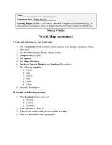 Study Guide World Map Assessment