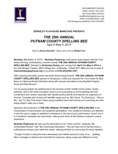 THE 25th ANNUAL PUTNAM COUNTY SPELLING BEE
