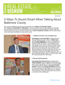 5 Ways To Sound Smart When Talking About Baltimore County