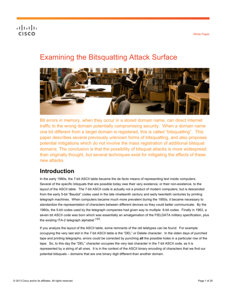 Examining the Bitsquatting Attack Surface