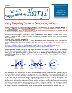 August 2013 - Harry Meyering Center