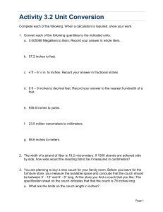 Activity 3.2a Unit Conversion Homework