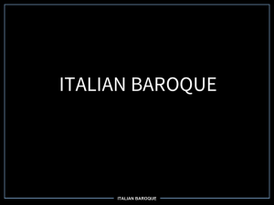ITALIAN BAROQUE
