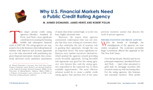 Why US Financial Markets Need a Public Credit Rating Agency