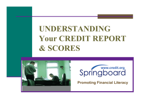 Understanding Credit Reports & Scores