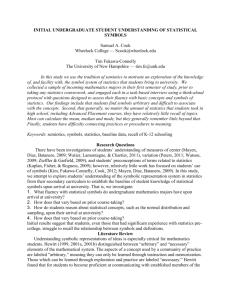 Initial Undergraduate Student Understanding of Statistical Symbols