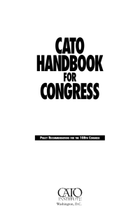 CATO HANDBOOK CONGRESS