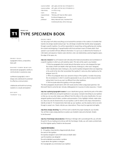 type specimen book - speculate and make