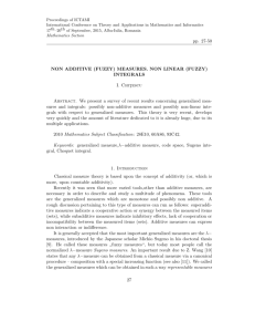 pp. 27-50 NON ADDITIVE (FUZZY) MEASURES. NON LINEAR