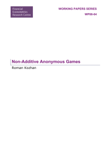 Non-Additive Anonymous Games