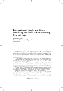 Intersections of Gender and Genre: Sexualizing the Puella in Roman