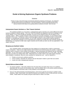 Undergraduate Organic Synthesis Guide