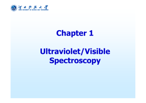 Chapter 1 Ultraviolet/Visible Ultraviolet/Visible Spectroscopy