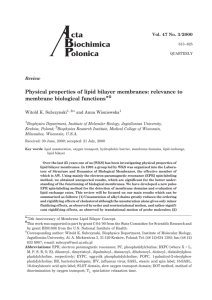 Physical properties of lipid bilayer membranes: relevance to