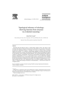 Topological inference of teleology: Deriving function from structure