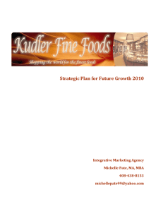 Kudler Foods Strategic Plan - Integrative Marketing Agency