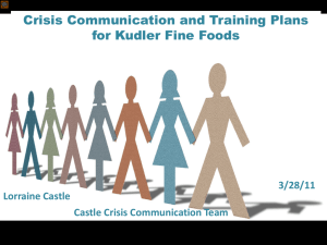 Crisis Communication and Training Plans for Kudler Fine Foods