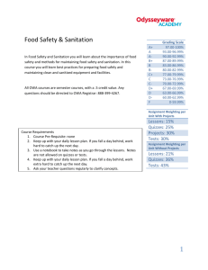 1 Food Safety & Sanitation