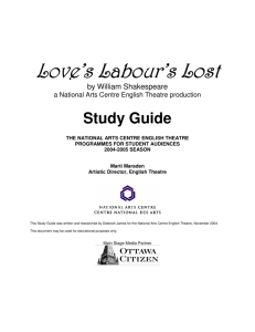 Love's Labour's Lost - Study Guide