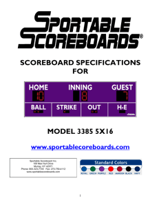 Sportable Scoreboard Inc. 106 Max Hurt Drive Murray, KY 42071