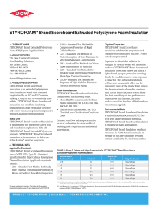 stYrofoam™ Brand scoreboard extruded polystyrene foam insulation
