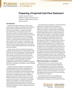 Preparing a Projected Cash Flow Statement
