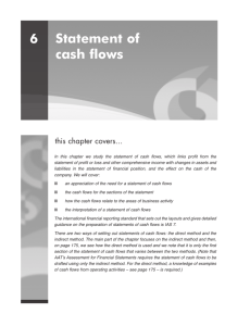 Statement of cash flows 6