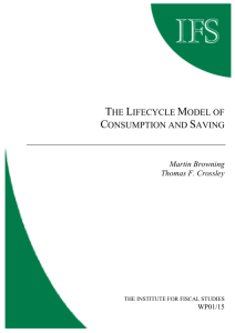The lifecycle model of consumption and saving