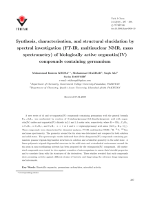 Synthesis, characterisation, and structural elucidation by spectral