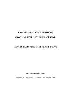 establishing and publishing an online peer-reviewed journal