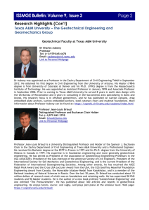 Geotechnical faculty at Texas A&M University