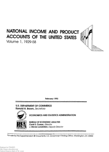 National Income and Product Accounts of the United States
