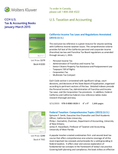 U.S. Taxation and Accounting