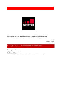 A Reference Architecture for connected mobile health devices