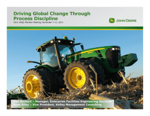 Driving Global Change Through Process Discipline