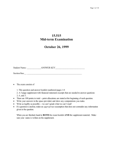 1999 Midterm Exam Solutions (MIT)