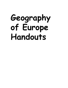 Geography of Europe Handouts