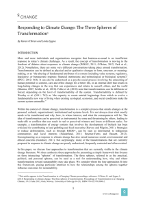 Responding to Climate Change: The Three Spheres of