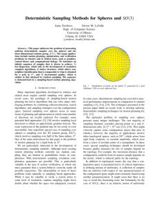 Deterministic Sampling Methods for Spheres and SO(3)