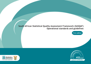 South African Statistical Quality Assessment