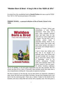 Walden Born & Bred - A boy's life in the 1920's & 30's