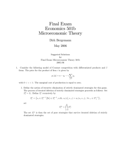 Final Exam Economics 501b Microeconomic Theory